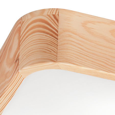 Plafond LED-Deckenleuchte GASPAR 2xE27 Quadratisch Holz LD-PD-11.1 Lamkur