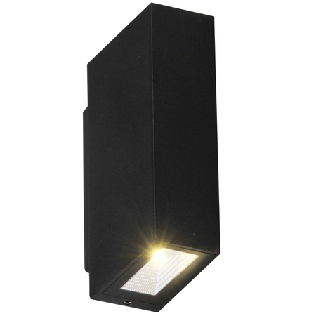 LED Elevation Wandleuchte Schwarz Oben/Unten 2x2,5W 4000K Neutral ORLEAN GOLDLUX (Polux)