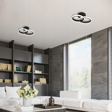 LED Kronleuchter Deckenleuchte 13W NEBULA LYRA Schwarz