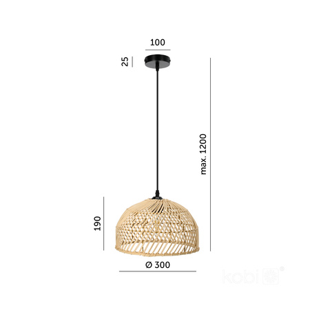 Bambus E27 Riga Kobi Dekorative Hängelampe