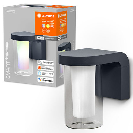 LED Fassadenwandleuchte INTELLIGENT 10W 420lm warme Lichtfarbe + RGB SMART + WiFi CASCADE LEDVANCE