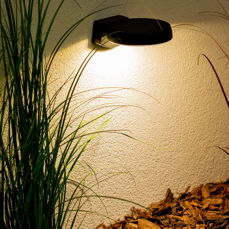 Gartenwandleuchte Elevation LED-Solarleuchte mit Bewegungs- und Dämmerungssensor 4000K IP65