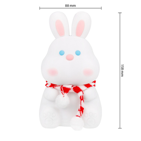LED Tischlampe für Kinder 1.5W 28lm 3000K Warm RGB 360° Weiß Masterled Rabbit