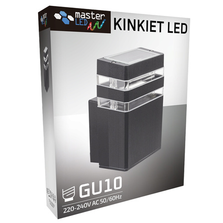 Fassade Wandleuchte INEZ Dunkelgrau GU10 ALUMINIUM IP54