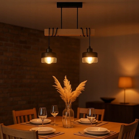 Stark Masterled Deckenleuchte 2x E27 Schwarz Braun Stark