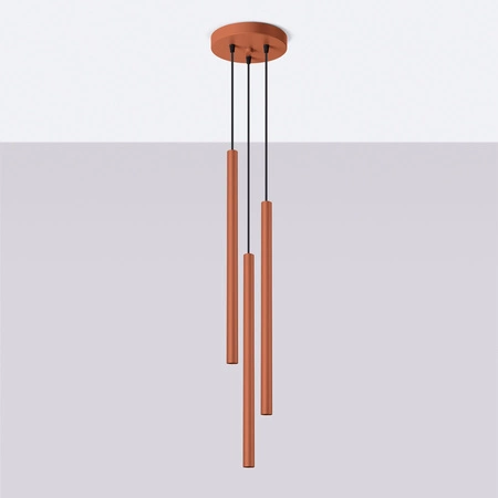 Decke Hängelampe Tuba Spot 3x G9 Ocker Rot Pastelo Ozean Grün SL.1527 Sollux