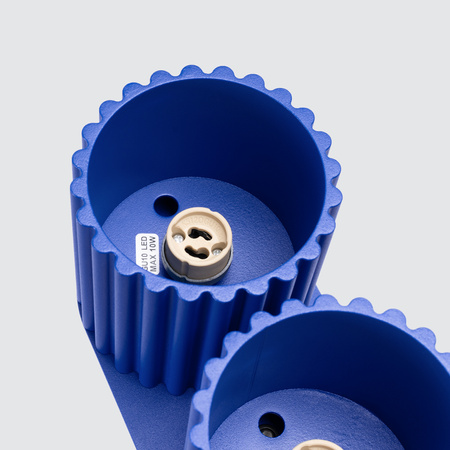 Aufputzleuchte 2x GU10 Aluminium Blau Ultramarin Aura Deep Space SL.1810 Sollux