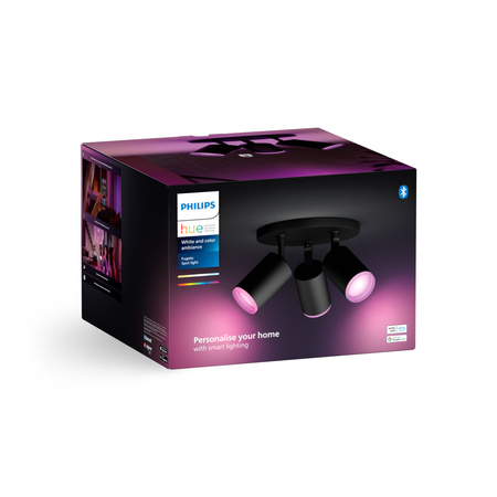 Philips HUE Weiß und Farbe Ambiance Fugato Lampe 3x4.2W Bluetooth Zigbee