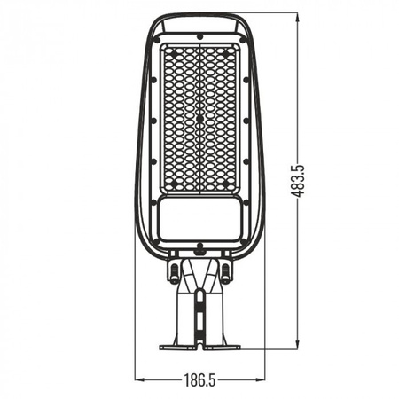LED-Straßenleuchte 100W 13000lm 4000K Neutral IP65 130lm/W PREMIUM Ecolight