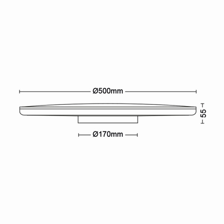 Plafond LED-Anbauleuchte OZZIET 36W 2700K 50cm Weiß Rund PHILIPS