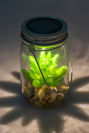 LED-Solar-Gartenlampe Hängeglas für den Garten 13,5cm VO1925 VOLTENO