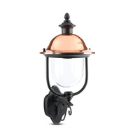 Gartenfassadenleuchte E27 Wandleuchte Transparent Mattschwarz Schirm VT-853 V-TAC