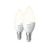 2PAK LED-Lampe Kerze E14 B39 5.5W 2700K Warm PHILIPS HUE Weiß Bluetooth Zigbee
