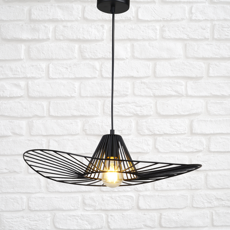 ABANO Deckenhängelampe 1xE27 Überhang Schwarz GOLDLUX (Polux)