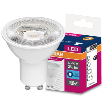 GU10 LED Leuchtmittel 4,5W = 35W 350lm 6500K kalt 120° OSRAM Value
