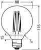 LED-Lampe G80 Sphere E27 2.2W = 40W 470lm 2700K Warm 330° Filament CLASSIC ENERGY EFFICIENCY Osram