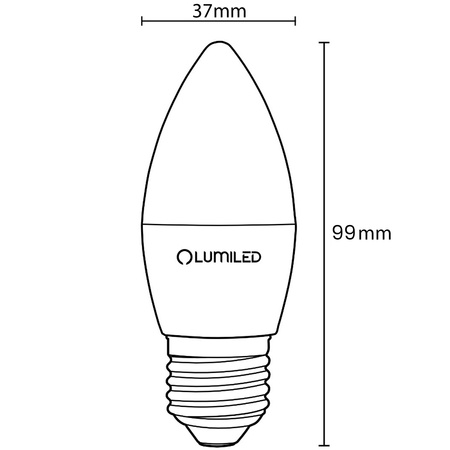 LED Lampen E27, Glühbirne B35 2.5W = 25W 249lm 180° 6500K kalt LUMILED