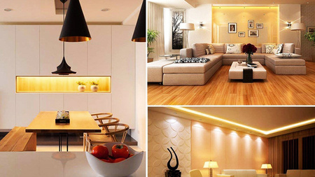 LED Streifenleiste 12V 24W 300LED 2835 Warm 8mm 5m ECOLIGHT