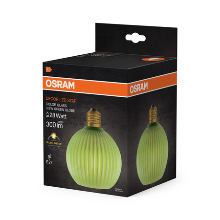 LED-Lampe E27 Sphere 3.5W 300lm 2700K Warm Dekorativ Grün Osram