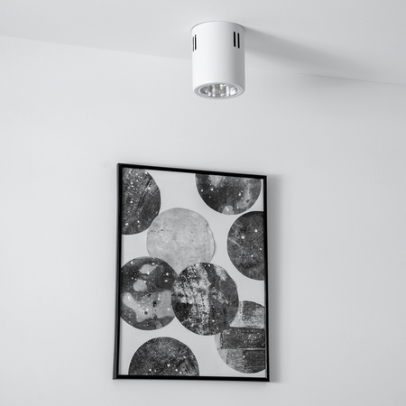 Aufbauleuchte E27, Aufbauspot Runde Tube Weiß Fest APUS 10 LUMILED