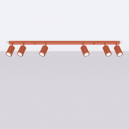 Tuba Spot Reflektor Deckenleuchte 6x GU10 Ocker Rot Carbon Deep Space SL.1642 Sollux