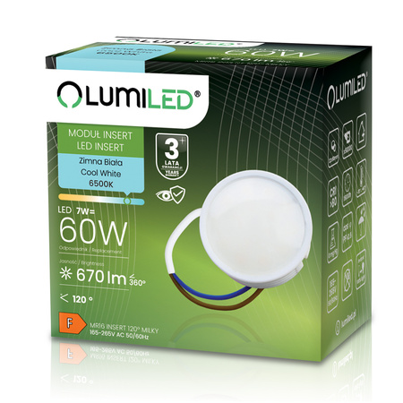 LED Einlege-Modul 7W = 60W 120° 670lm 6500K Kalt LUMILED
