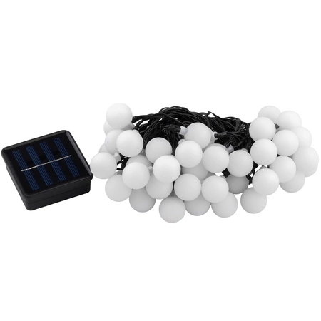Solar Garten Girlande 50x LED Zierkugeln 9,27m 3000K Warm SOLIX LUMILED