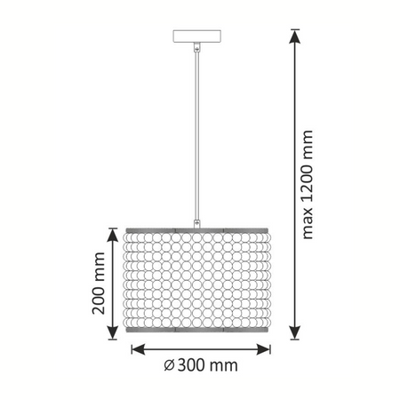 RIBE 1xE27 Überhang Deckenleuchte Weiß Holz GOLDLUX (Polux)