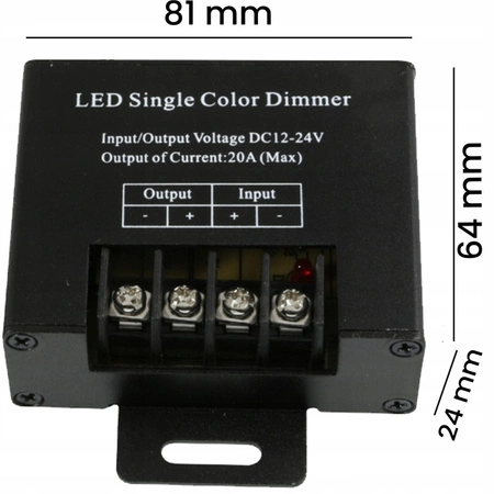 Dimmer für LED-Streifen Funkcontroller mit RF-Fernbedienung 20A 12V