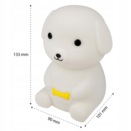 Dekoratives Kinder-Hunde-Nachtlicht LED 2.5W 18lm 3000K Warm RGB 360° Weiß Masterled