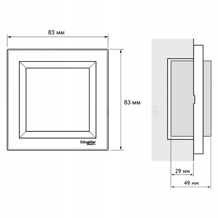 Dimmer mit Treppenschalterfunktion und IP20-Rahmen Einbau SCHNEIDER ASFORA