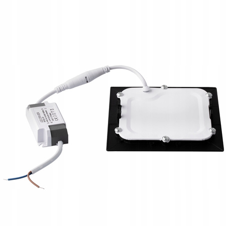 LED Panel Decke 6W 4000K 360lm 11cm Quadratisch Aufbaumontage Schwarz