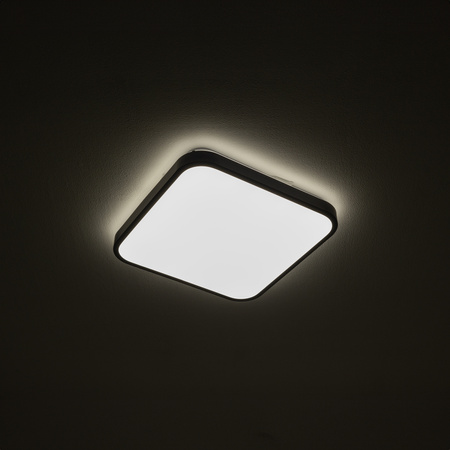 LED-Aufbau-Deckenleuchte für Badezimmer AGNES SQUARE 8108 16W 3000K IP44 Schwarz Nowodvorski
