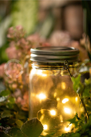 LED Laterne Solar Garten Krug hängend Glas