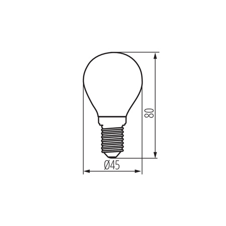 LED Lampen XLED G45 BALL E14 6W 810lm 2700K Warm Filament Milch KANLUX