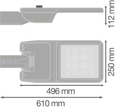 LED-Straßenleuchte Industrielle dimmbare Straßenleuchte 58W 8500lm 4000K IP66 Weiß Straßenleuchte Flex Ledvance