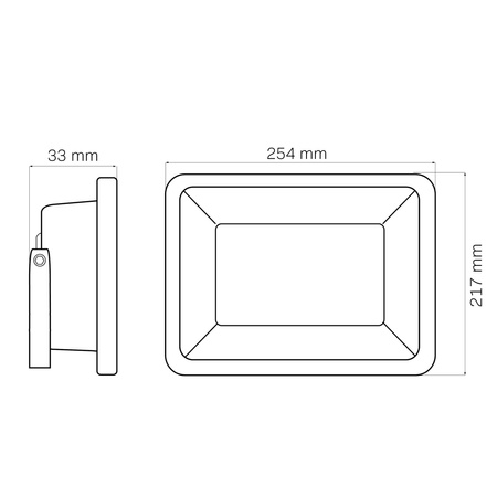 LED Fluter 100W 7000lm 6500K 120° IP65 Schwarz GOLDLUX (Polux)