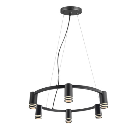 Hängelampe 6x GU10 Schwarz ROMA Sanico Goldlux