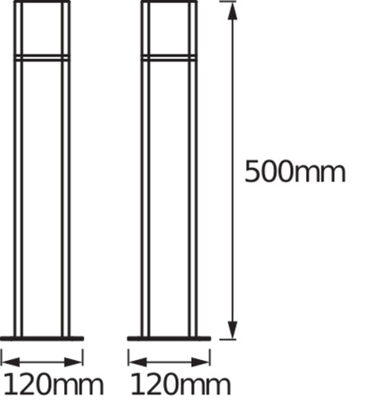 Gartenpfosten-LED-Lampe SMART 9,5W RGB+W Grau 50 cm SMART+ WiFi CUBE LEDVANCE