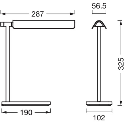 LED-Tischlampe 19W 520lm CCT Dimmbar Schwarz Büro Linie Ledvance