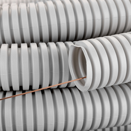 Wellrohr RKGL 16 mm 320N Leitung mit Fernbedienung für Kabelschutz 50m Grau AKS ZIELONKA