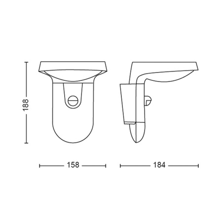 Gartenleuchte LED Wandleuchte TYLA IR myGarden 9W 2700K IP44 mit Bewegungs- und Dämmerungssensor Anthrazit PHILIPS