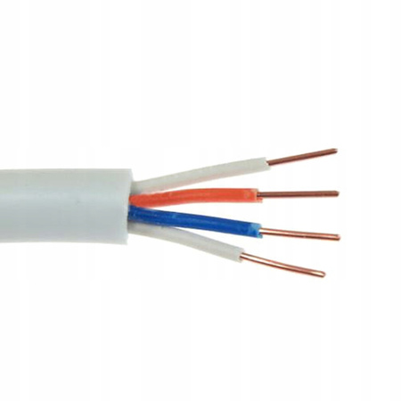 Drahtkabel YTKSY 2x2x0,5mm Telekommunikation Weiß 1m ELEKTROKABEL