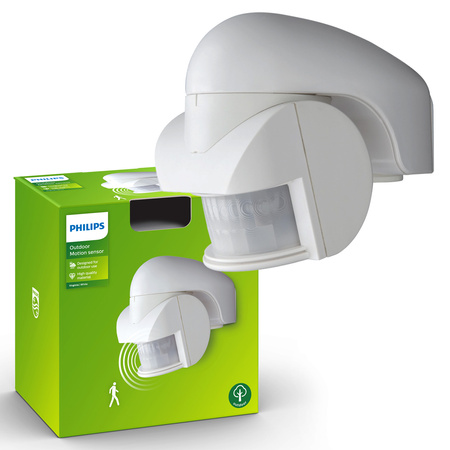 VIRGINIA Aufputz-PIR-Bewegungsmelder IP44 beweglich weiß PHILIPS