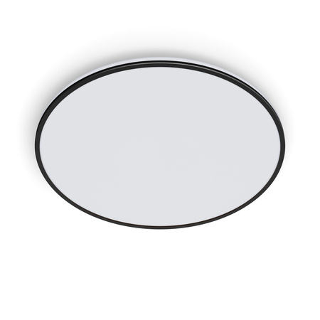 Plafond LED-Anbauleuchte OZZIET 36W 2700K 50cm Schwarz Rund PHILIPS Deckenleuchte