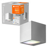 Intelligente LEDVANCE WIFI SMART+ BRICK WALL SILVER GREY Fassadenwandleuchte 14W 550lm LEDVANCE