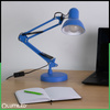 Schreibtischlampe E27, Zeichentisch-Schreibtischlampe mit Tischklemme Blau TOBI LUMILED