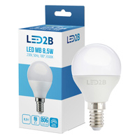 LED-Lampe E14 Ball 9W 806lm 6500K Kalt 180° LED2B Kobi