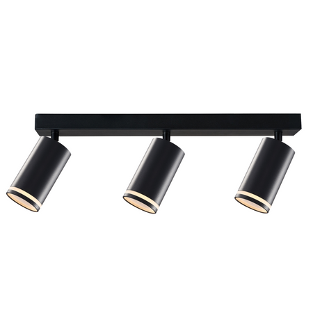 LED PARIS 3 x GU10 Schwarz GOLDLUX (Polux) LED-Decken-/Wandleuchte