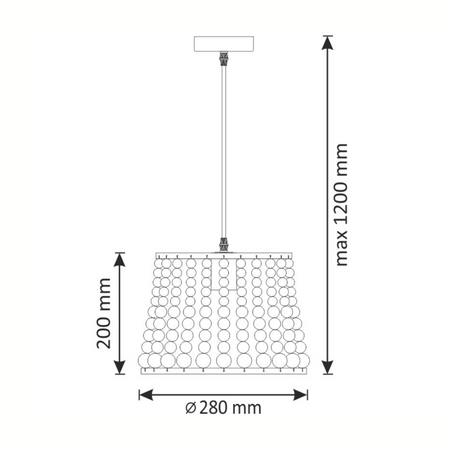 Deckenpendelleuchte BRENA 1xE27 Überhang Schwarz Holz GOLDLUX (Polux)